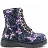 HEAVENLY FEET WOMENS ZIP LACE ANKLE BOOT - MIDNIGHT VELOUR